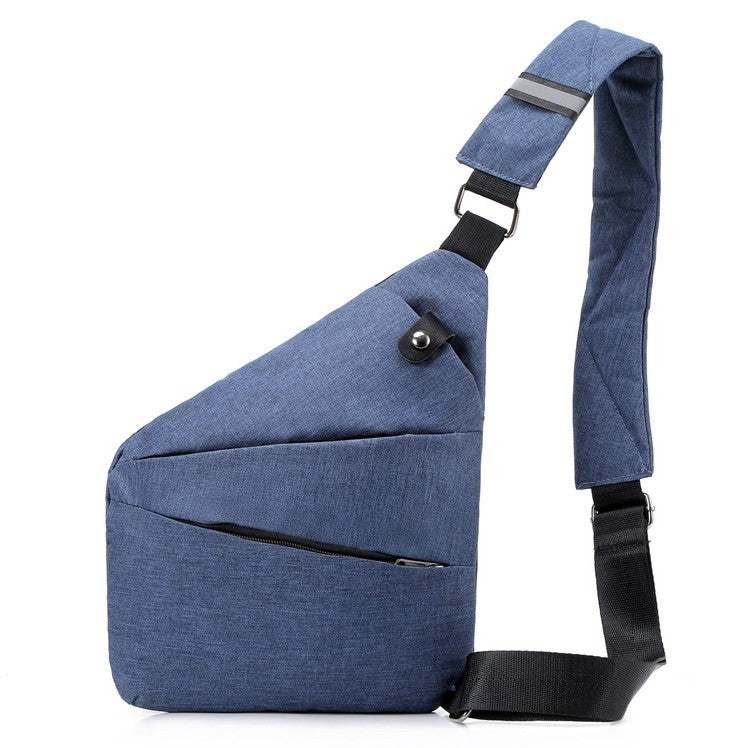 Bolso antirrobo de viaje azul, vista frontal